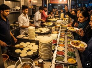 मायापुरी का ‘जादुई’ छोले-कुलचा! एक तवे पर 70 प्लेट और 70 किलो प्याज, स्वाद ऐसा कि दीवाना बना दे।